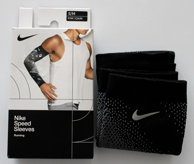Nike Speed Arm Sleeves Adult S/M Black/Grey/Silver