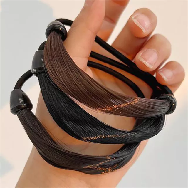 Synthetic Wig Hair Band Ponytail Accessories A Hair Rope Resembling Hair