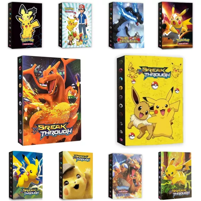 Sammelalbum für 400/900 Pokemon Karten 4-/9- Pocket Sammelmappe Ordner Heft  Neu