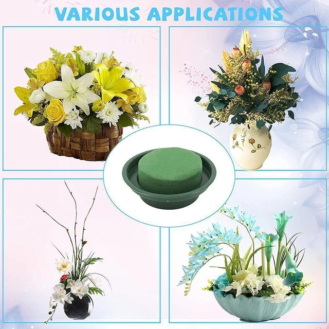 Grün Rund Nass Blumenschaum Blume Arrangement Kit für Hochzeiten NEU mit L7U0