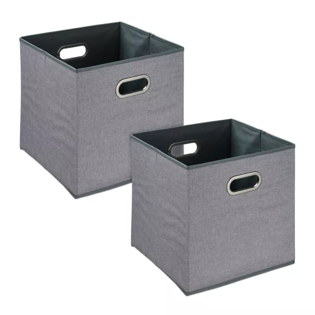 Cajas almacenaje 2 cestas plegables baño Cestos organizadores Cajones estantería