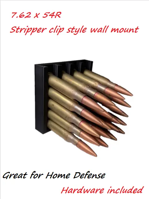 Mosin-Nagant Stripper Clips - Wall Mount ammo storage  Display 7.62x54R USA MADE