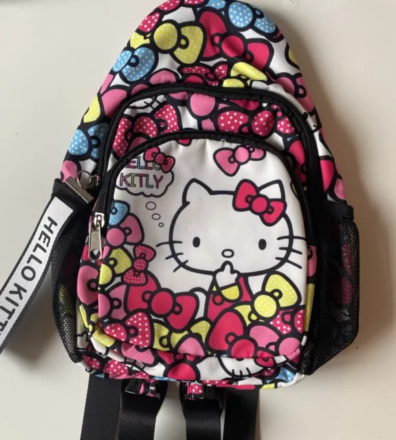 Women Girl's Hello Kitty Crossbody Small Canvas  Mini Backpack