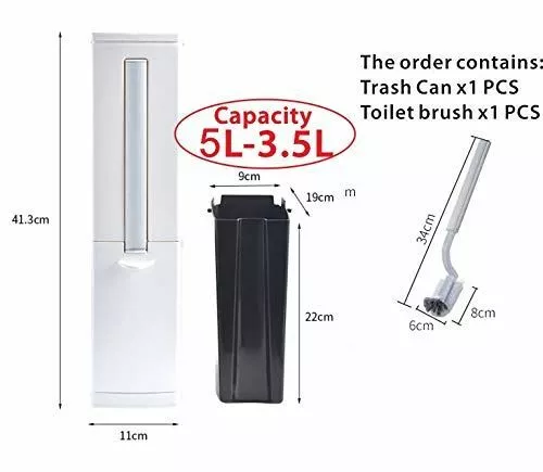 1x Waste Bin Basket Trash Can Table Garbage Home Toilet Bathroom Dustbin Set New 3