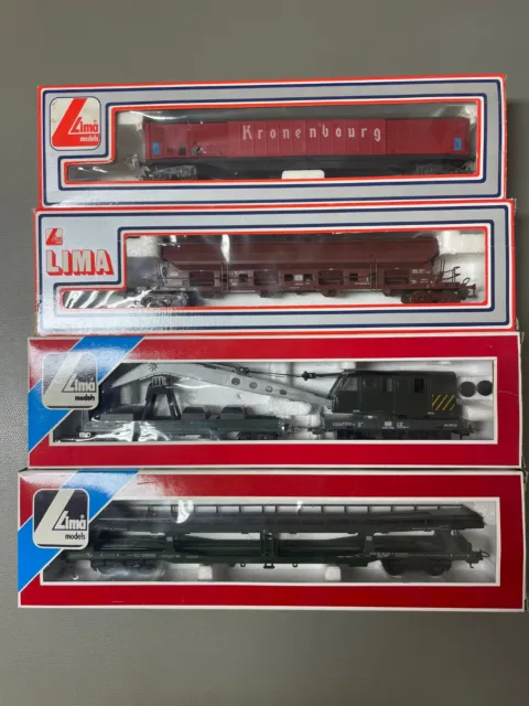 Lima H0 Modelleisenbahn komplett mit 4 Lokomotiven, zig Wagen und vielen Gleisen 2
