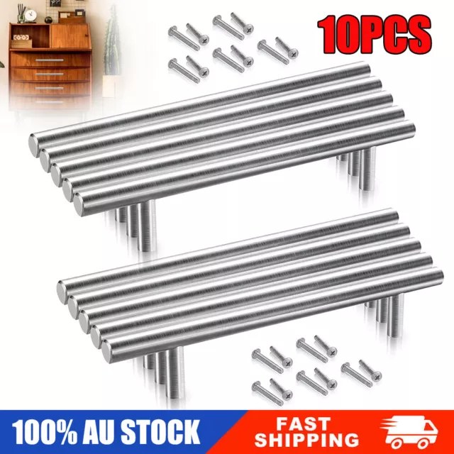 10x Cabinet Handles Kitchen Cupboard Door Drawer Furniture Pull Stainless Steel