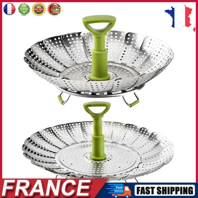 Folding Steamer Stainless Steel Food Fruit Vegetable Basket Kitchen Cooking Tool