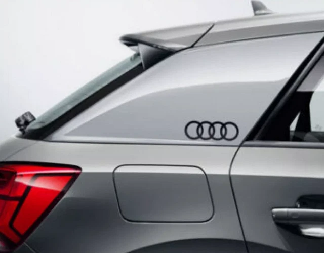 6x Audi Logo Bremssattel Aufkleber Schwarz – 3 Größen, Matte Oberfläche, Für Front & Heck