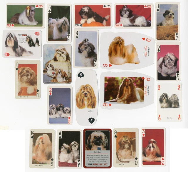 SHIH TZU COLLECTION Of 20 Vintage Single Dog Playing Cards £6.99 ...
