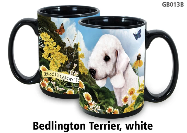 Garden Party Mug - White Bedlington Terrier
