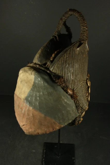 African Black Okuyi helmet mask - PUNU tribe - Gabon, TRIBAL ART,  CRAFTS 11