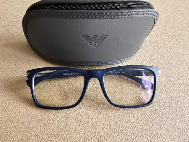 Emporio Armani blue glasses frames. EA 3071 5452. With case.