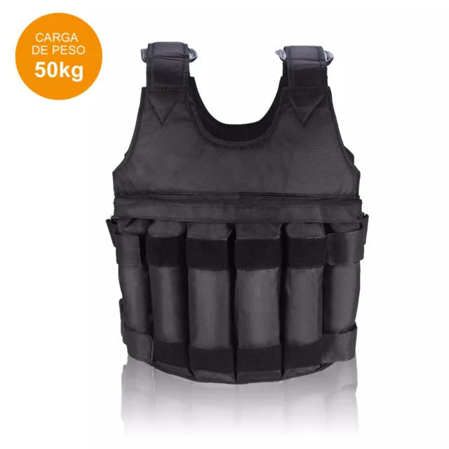50kg Weighted Vest Adjustable Loading Weight Jacket Exercise Training Fitness-