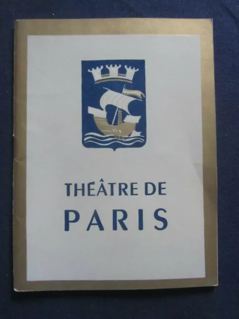 Ancien Programme Theatre De Paris La Contessa Ou La Volupte D'etre