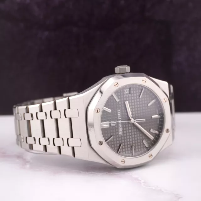 Audemars Piguet Royal Oak 41mm Gray Dial Steel Watch 15500ST Box & Papers 3