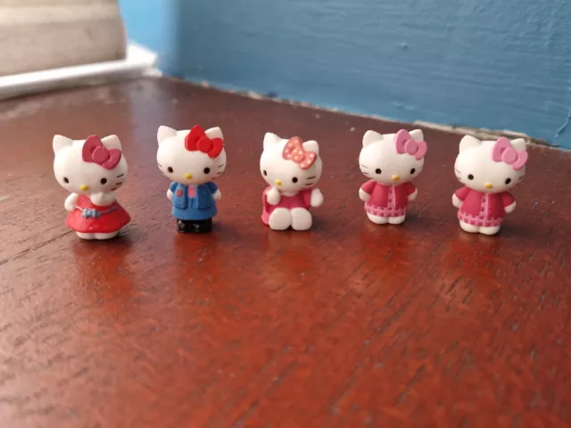 5x Hello Kitty Bullyland Hello Kitty figures Cat toy model toys 1" 2.5cm kitten