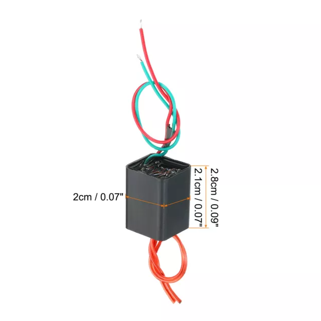 High Voltage Generator, DC 3-6V 20KV Step-up Voltage Transformer, Black 2pcs 2