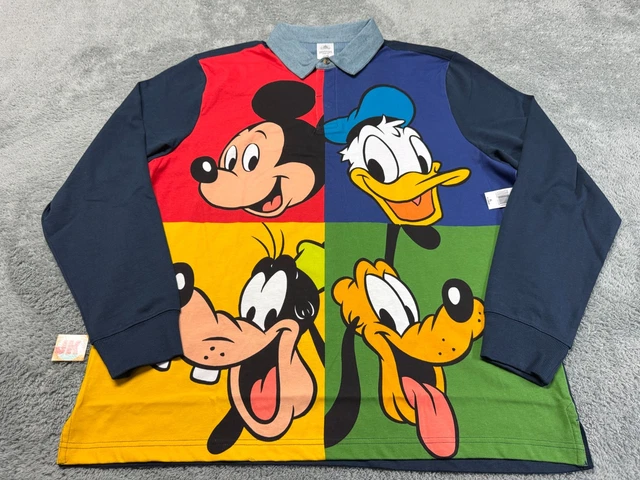 Nautinati Boys' Cotton All-over Disney Mickey Mouse, Donald Duck and Goofy Printed T-shirt and Joggers Co-ord Set