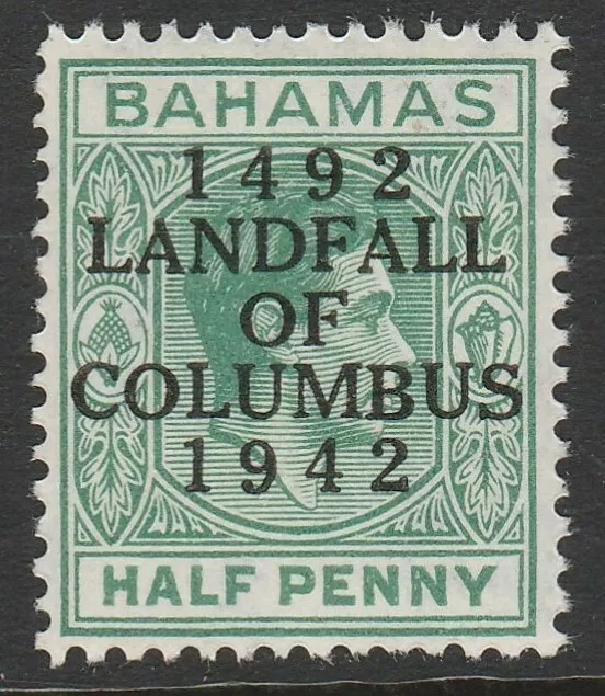 Bahamas 1942 ½d 450th Anniversary of Landing of Columbus SG 162 Mnh.