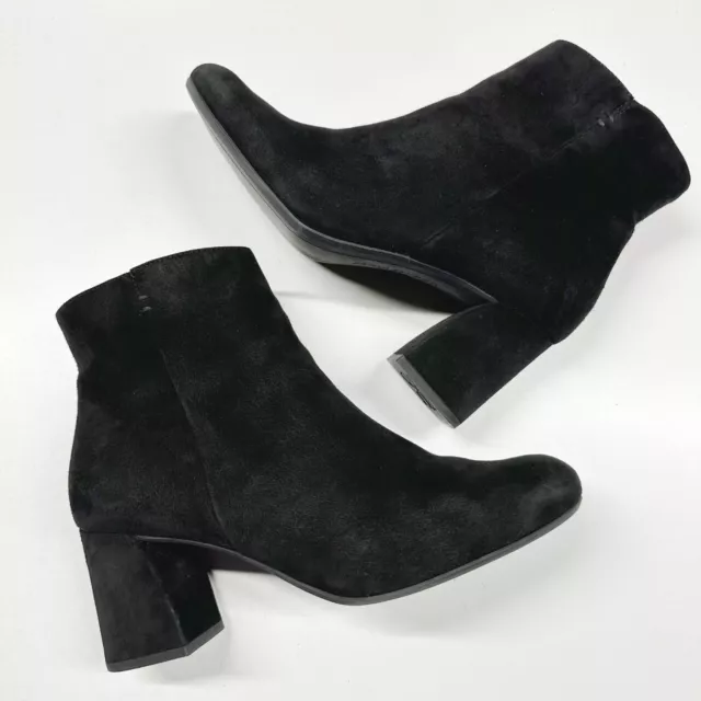 Paul Green Black Suede Ankle Booties Boots Womens UK Size 8 US 10.5