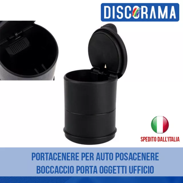 PORTACENERE PER AUTO Posacenere Boccaccio Porta Oggetti Ufficio Sigarette  Monete EUR 12,90 - PicClick IT
