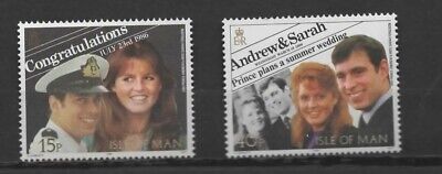 ILE DE MAN 1986 Série de 2TP "Mariage du Prince Andrew" n°312-313 neufs.