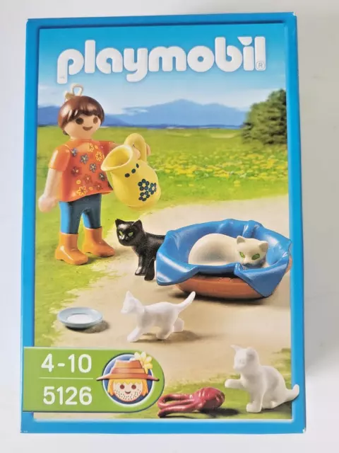 Playmobil: enfants et arbres à chats réf: 4347 + soigneur chat réf: 6139