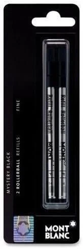 Mont Blanc Fine Point Black Rollerball Refills (2 Pack) for Use with...