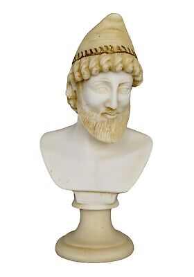 Odysseus King of Ithaca Alabaster aged Bust Odyssey iliad Homer hero Trojan War