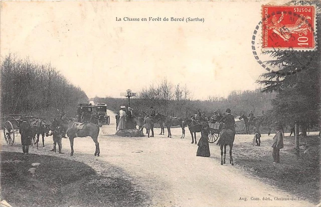 Vibraye - D72 - FORÊT DE VIBRAYE - CHASSE A COURRE - LE RENDEZ-VOUS - Cavaliers - Hommes
