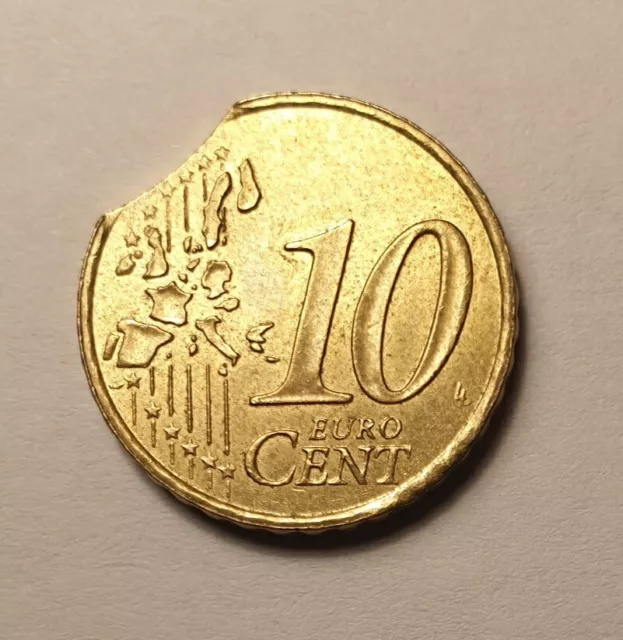 10 Centimes Euro 1999 Fautée