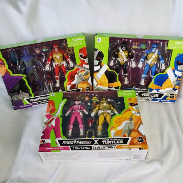 Power Rangers X Teenage Mutant Ninja Turtles 6" Figures - Set of 6 MMPR TMNT