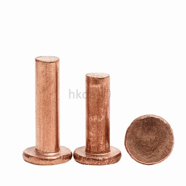 Kupfer Senkkopfnieten Nieten Vollnieten DIN 661 Senkkopf 2/2.5/3/4mm Senknieten