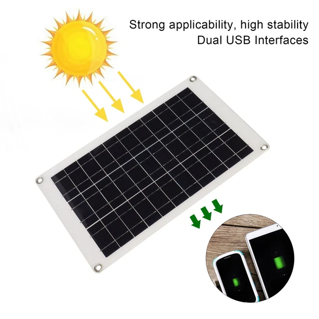 Kit Panneau Solaire Polycristallin 20W Panneau De Charge Photovoltaïque Flexible