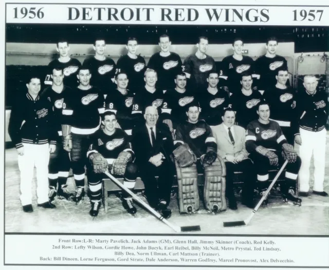 Detroit Red Wings NHL Set of Six Vintage Hockey Jersey Posters - Howe,Yzerman Lidstrom Lindsay Sawchuk Fedorov - 8x10 Poster Prints