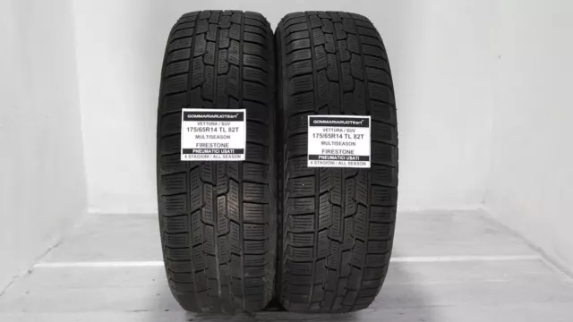 2 Pneumatici Usati 175/65R14 82T Mseason Firestone Gomme 4 Stagioni 50% 2018