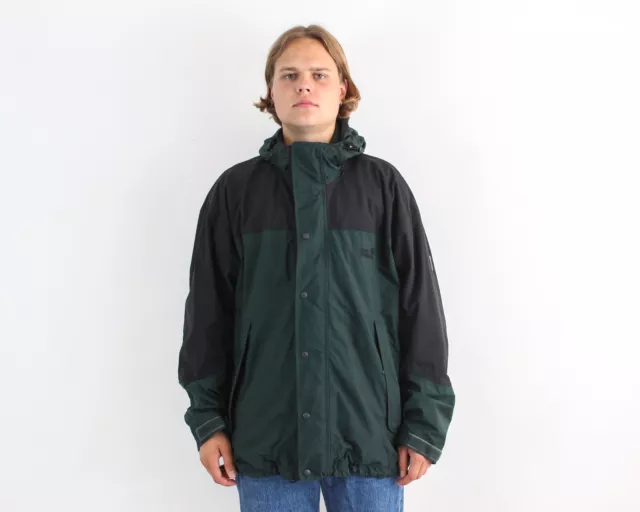 Jack Wolfskin Texapore Uomo L Giacca Antivento Impermeabile Parka Zip Maglia Vtg