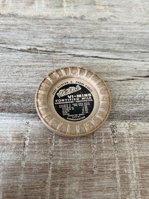 R.W. Kirk Port Clinton OH unused milk bottle cap 1950?