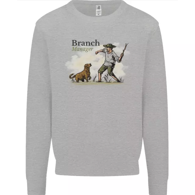 Branch Manager Funny Dog Walking Dad Mens Sweatshirt Jumper