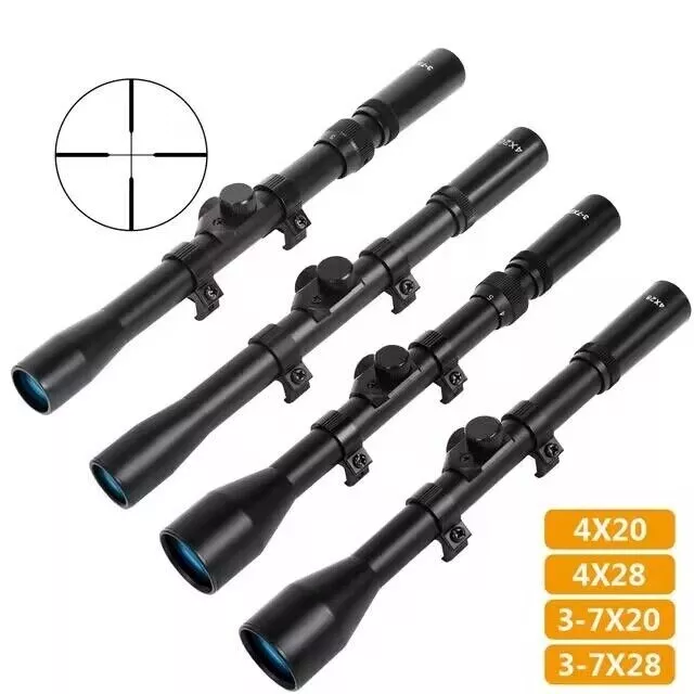 4x20 Hunting Scopes 3-7x28 Tactical Riflescope Optical Sight Crosshair Scope