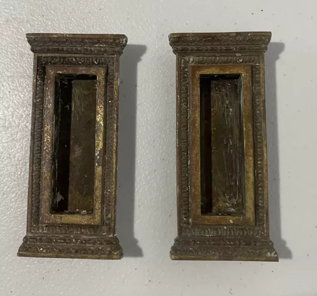 2 Antique Window/Pocket Door Pull Victorian Art Noveau Style