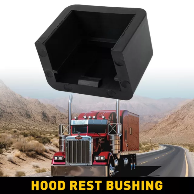 1 Piece Black & Rubber Bumper Hood Rest Bushing Fit For-Peterbilt 379 13-04711