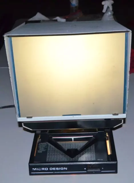 Bell & Howell Micro Design 875 Microfiche Microfilm Reader Low & High Lamp Works