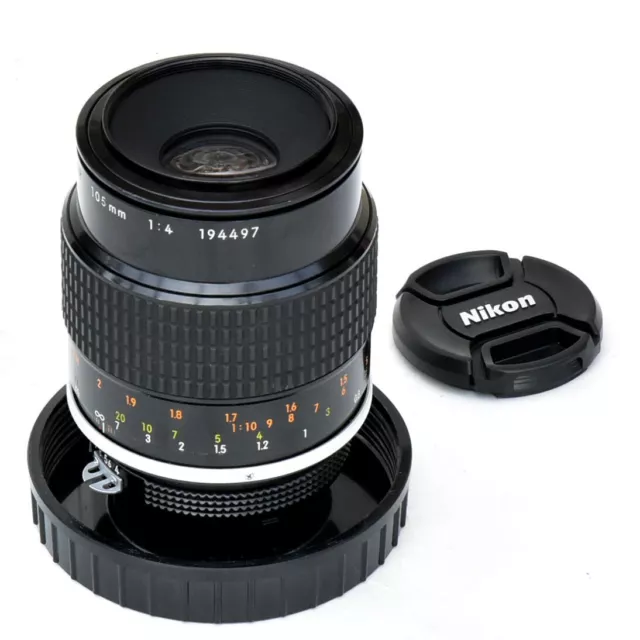 Nikon Micro Nikkor 105mm f4 AI Macro Super Sharp Lens Exc++++ Tested see Imgs