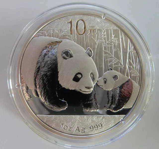 2011 Silver Chinese Panda 1 oz .999 Silver Bullion Coin - China 10 Yuan