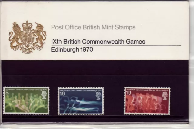 GB Royal Mail Stamps Commonwealth Games Presentation Pack PP34, sport - 1970