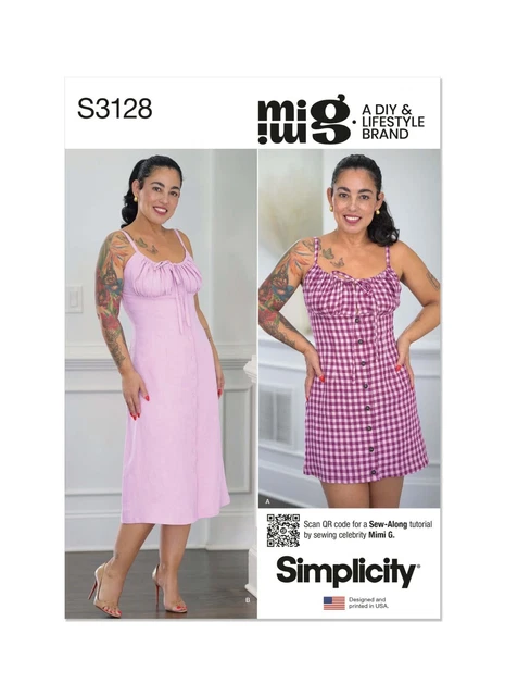 Patron De Couture Simplicity 1800 – Robe Femme Coupe Incroyable – Taille AA (10-18) – Neuf