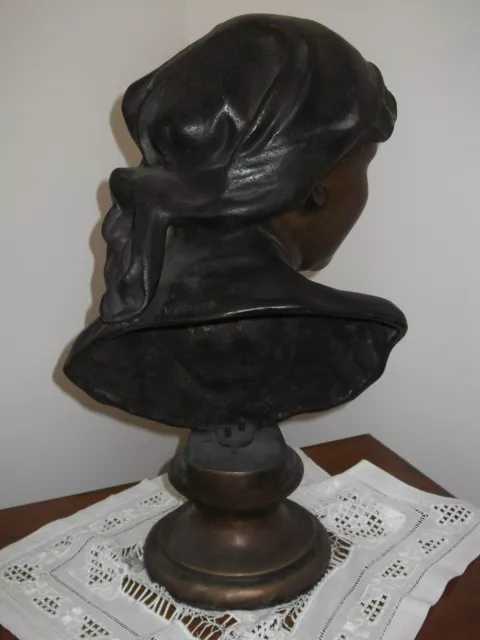 Antica Scultura In Bronzo Vincenzo Gemito Firmata Altezza 52 Cm 2