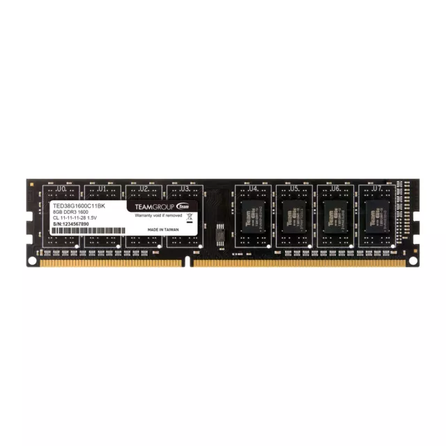 Team Group 8GB DDR3-1600 module de mémoire 8 Go 1 x 8 Go 1600 MHz 8GB (8GBx1) -1