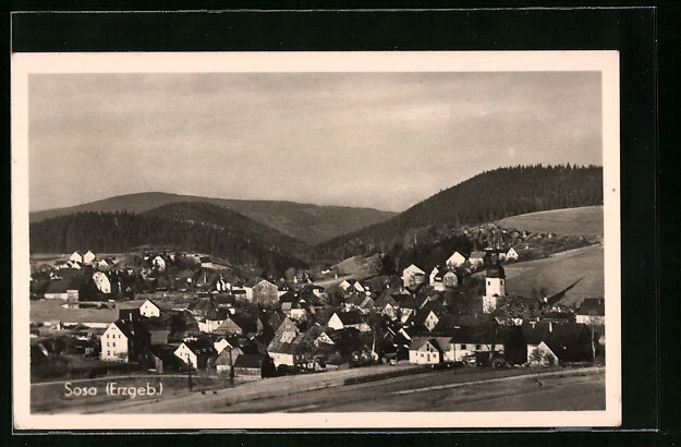 AK Sosa / Erzgeb., Gesamtansicht 1959